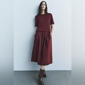 Zara burgundy dress